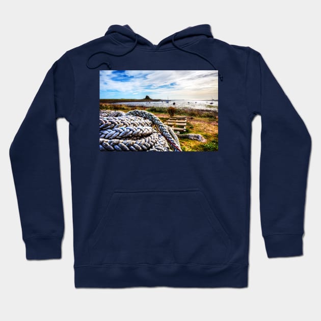 The Holy Island of Lindisfarne Fishing Rope Hoodie by tommysphotos